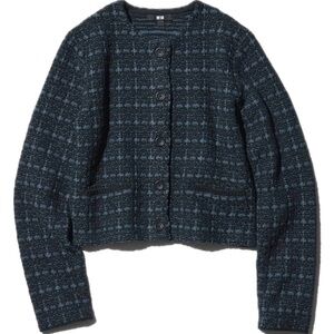 Uniqlo Knitted Short Jacket, blue, size: XXL, EUC - like new